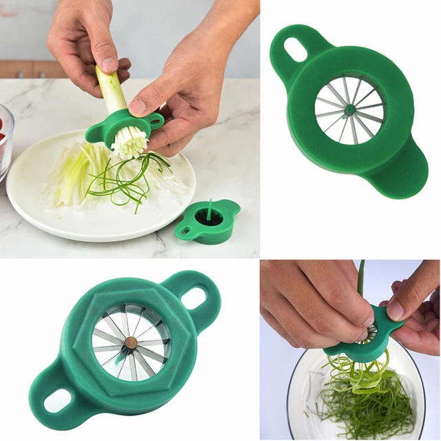 Draduo Plum Blossom Scallion Silk Knife Kitchen Green Onion Shredder,Green  Onion Cutter Spring Onion Cutter Graters Shred Silk Knife Vegetable Chopper