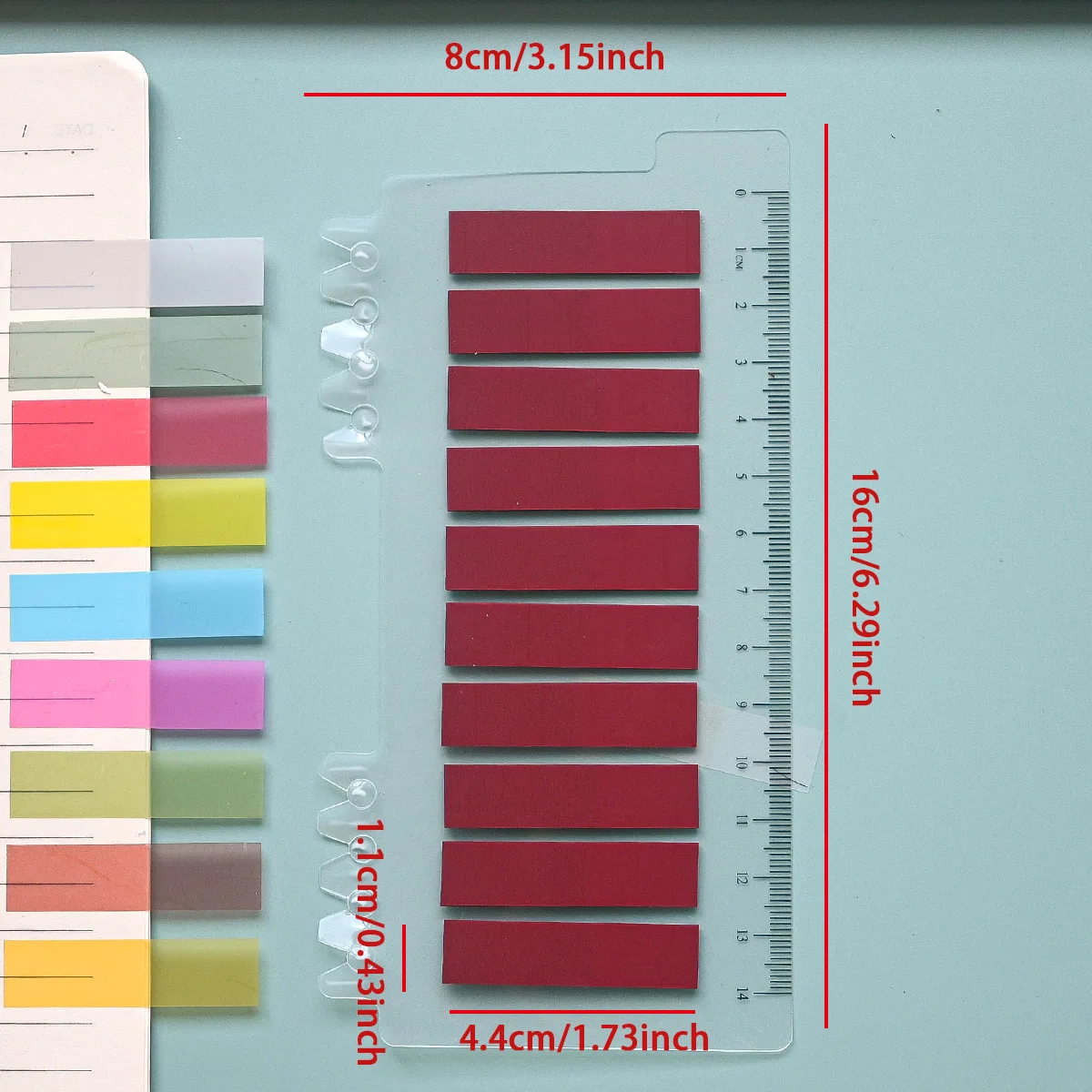 200-3200 Stück transparente Index-Tabs, selbstklebende, wasserfeste Seitenmarkierungen zum Klassifizieren von Dateien, Büchern, Planern und Haftnotizen – Detail 18