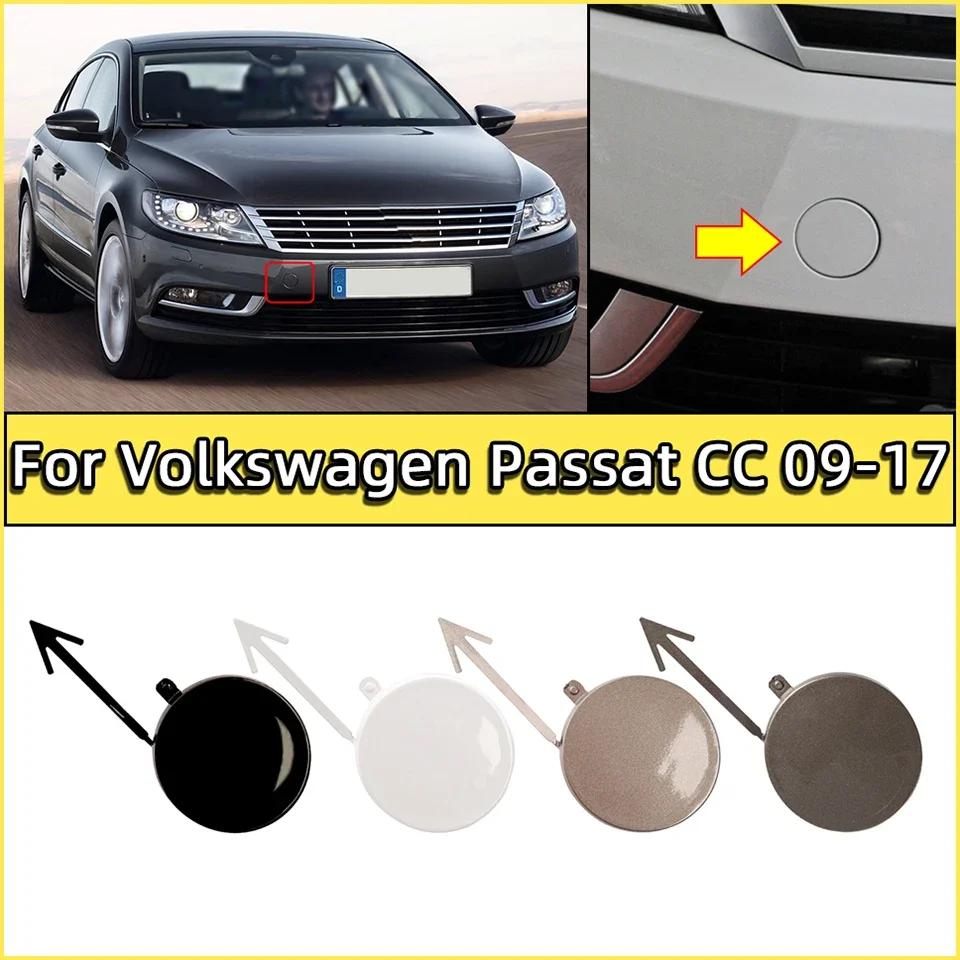 

For Volkswagen Passat CC 2009-2017 Front Rear Bumper Towing Hook Cap Cover Tow Hook Eye Hauling Lid Housing Garnish Trim Painted