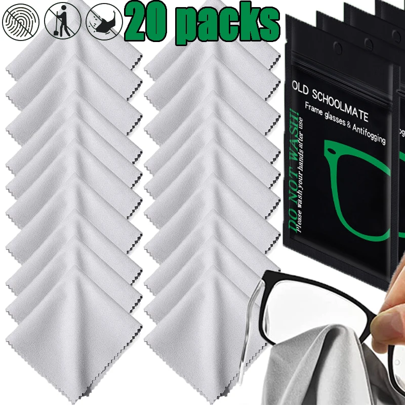 Flannelette Eyeglasses Anti fog Wiping Cloth Reusable Independent Pack