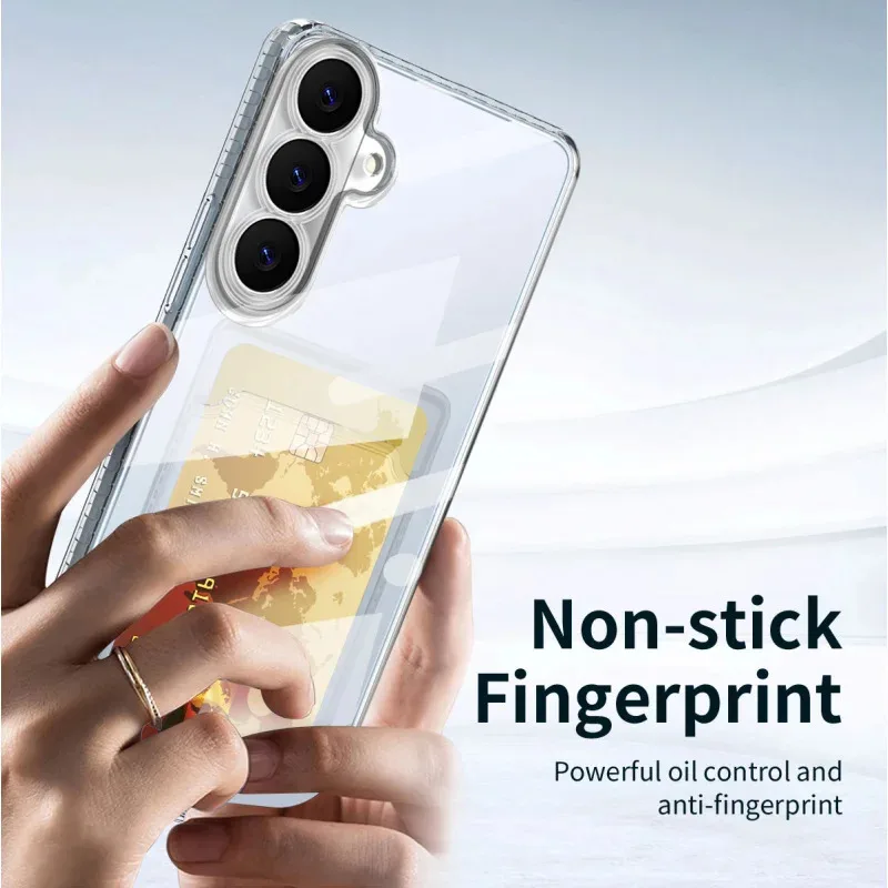 Clear Card Slot Holder Phone Case Shell -