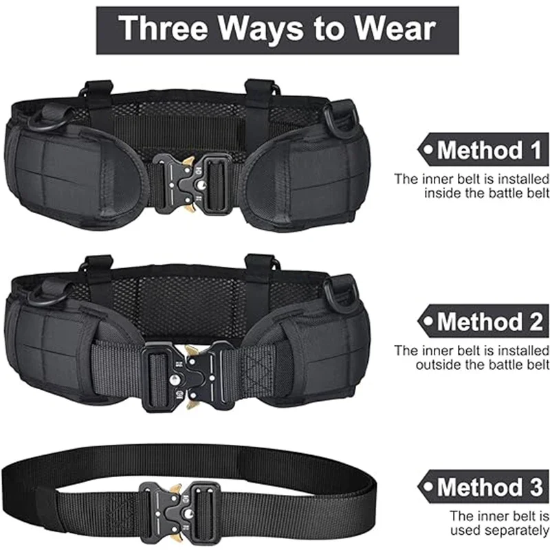 Men's Waist Belt Set ,Outdoor Hunting Multi-functional MOLLE Tactical Belt, High Quality nylon Belt equipment