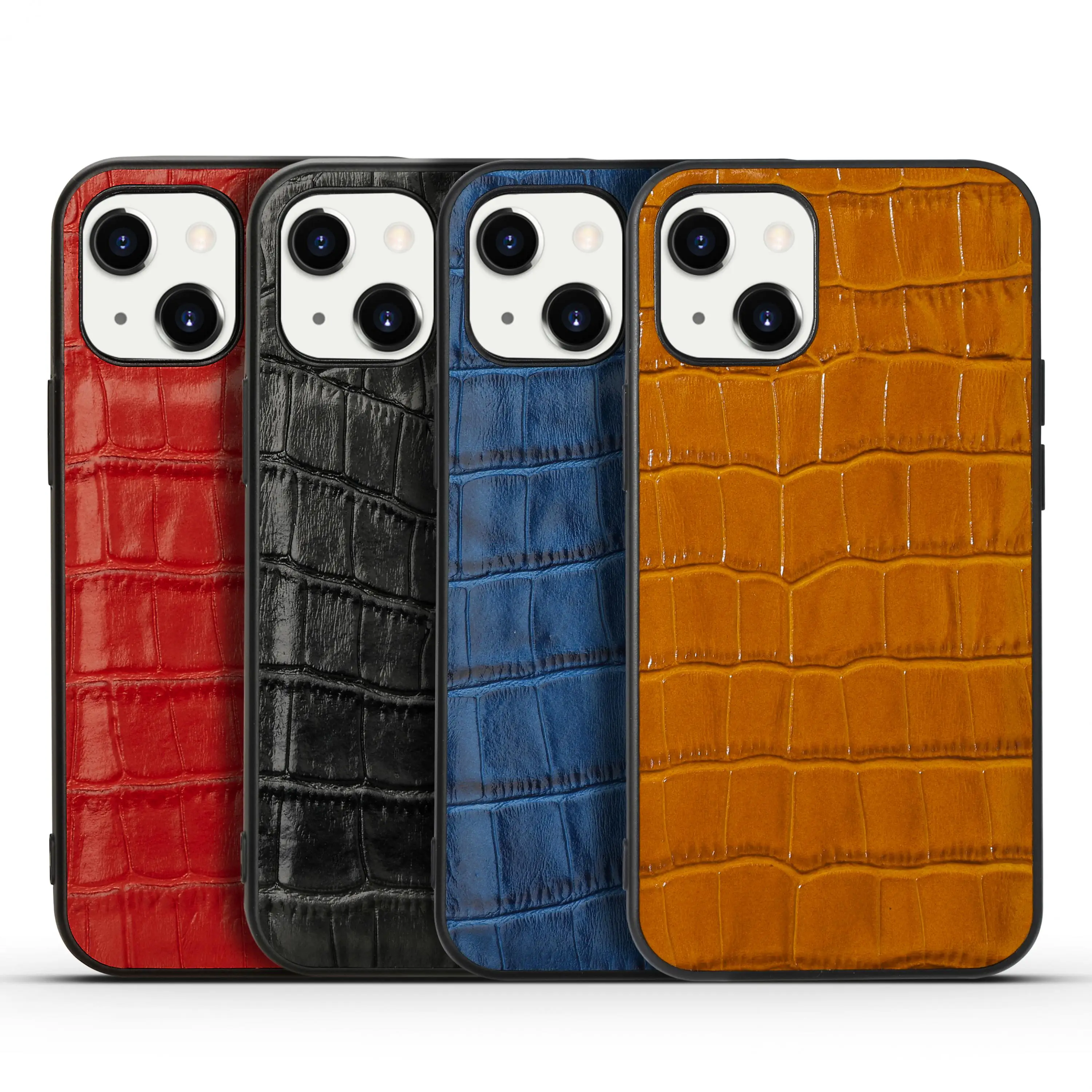 Luxury Crocodile Cow Leather Phone Case For Iphone 14 13 12 Mini 11 Iphone14 Iphone13 Iphone12 Pro Max Plus Shockproof Cover