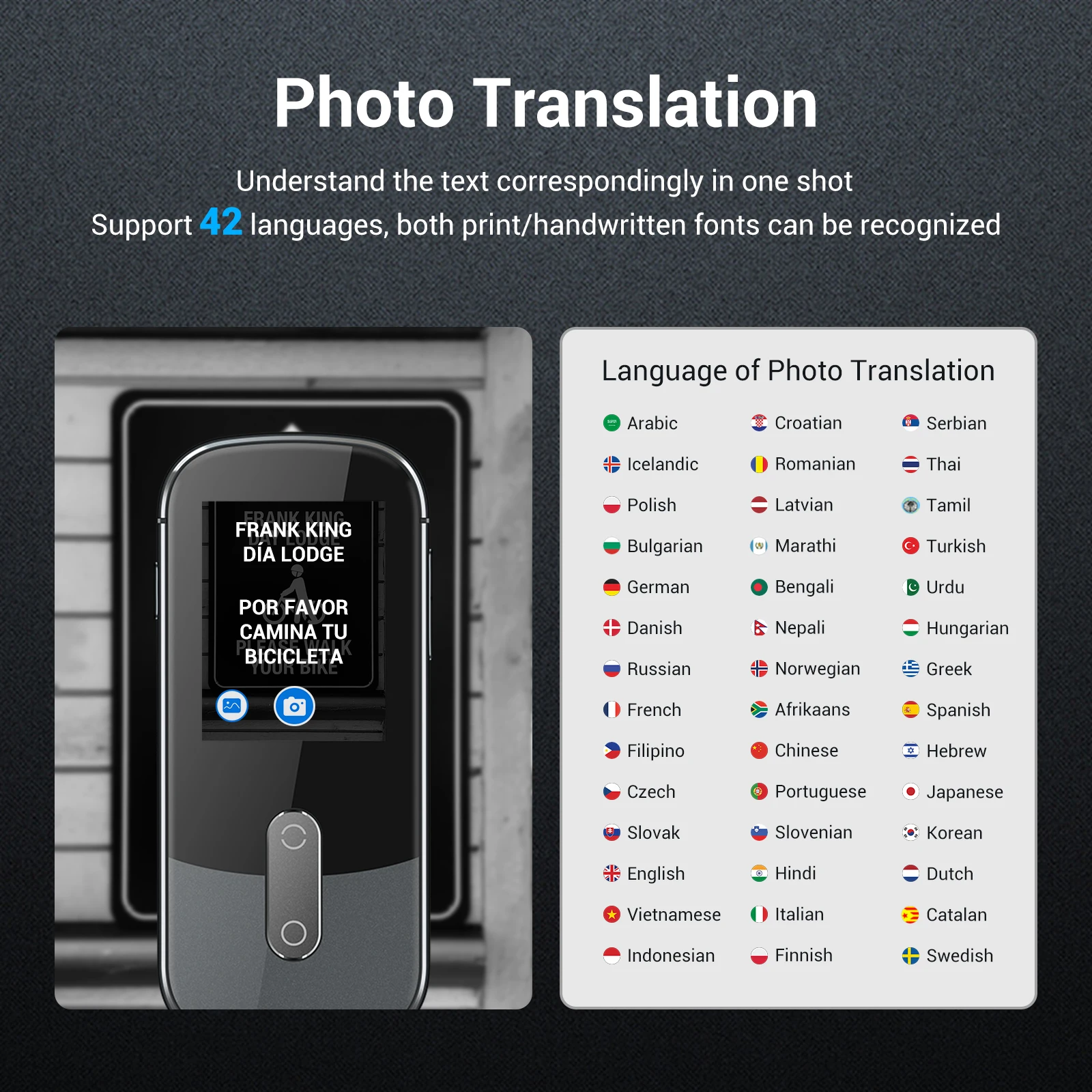 Wooask W09 Translator Device,real Time Languages Translator With 16 Offline Package,98% Accuracy,ideal For Travel Business, Alina Gadgets