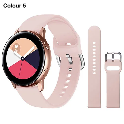 Versatile Silicone Smartwatch Band - 20mm/22mm Strap, Multiple Color Options