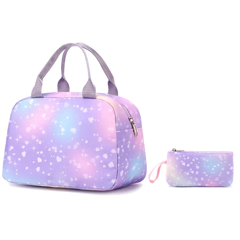 lunch bag set purple