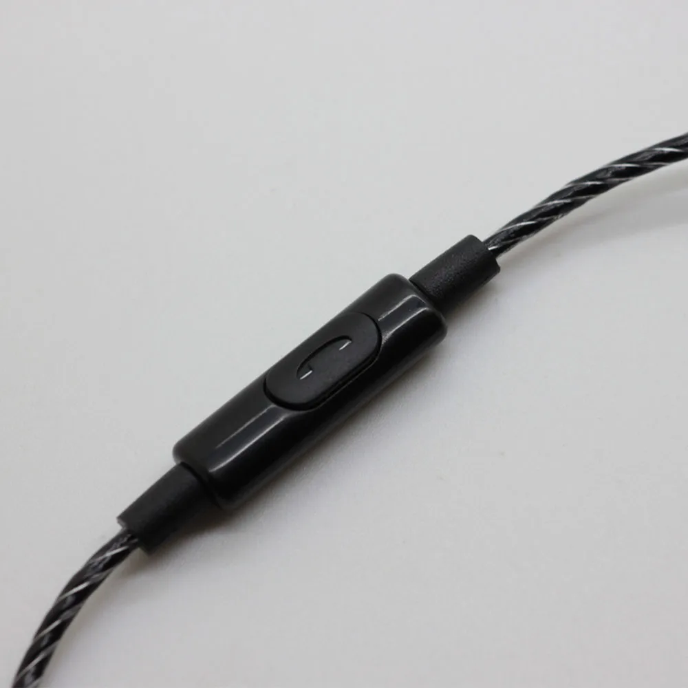 MMCX SE215 Cable with MIC Single Crystal Copper Wire Detachable Cords for Shure SE215 SE315 SE425 SE846 Earphone Cable