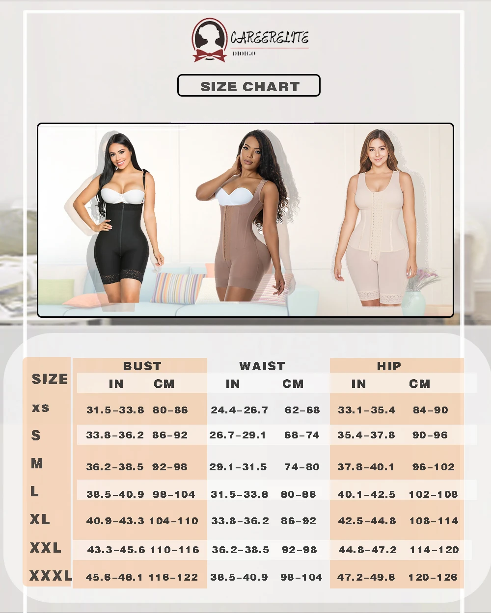 High Compression Shorts With Three Rows Hook Eyes Crotch Zipper Body Shape  Fajas Shapewear  Panties Women