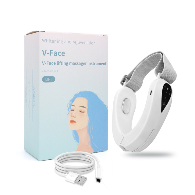 Lifting Massager LED Photon Therapy Face Tighten Slimmer Tools EMS Vibration V-Face Shaping Massage Reduce Double Chin
