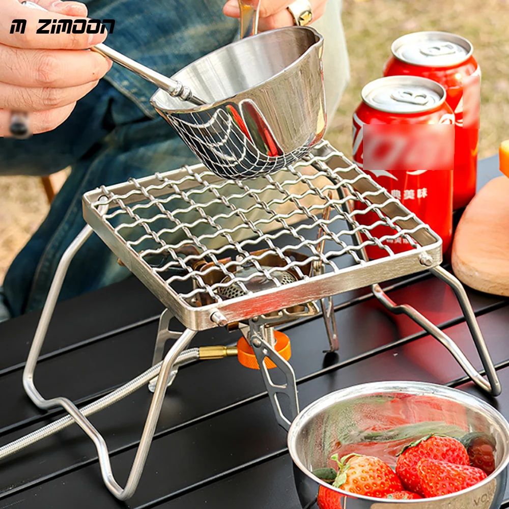 

Подставка для газовой плиты, складной мини-костер из нержавеющей стали, для кемпинга, пикника, барбекю