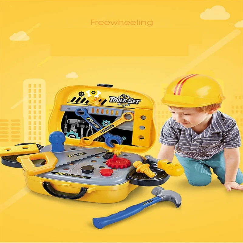 

Kids Toolbox Kit Educational Toys Simulation Repair Tools Toys Drill Plastic Game Learning Engineering Puzzle Toys Gifts For Boy