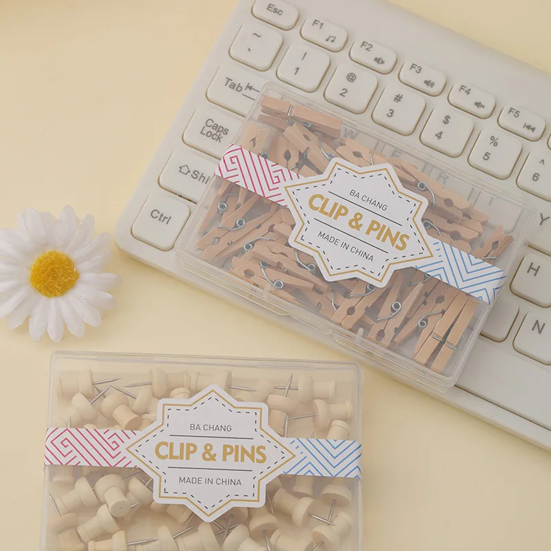 

40pcs Mini 25mm Natural Wooden Clips Photo Clips Clothespin DIY Wedding Party Wooden Clip Clips Pegs Dropshipping
