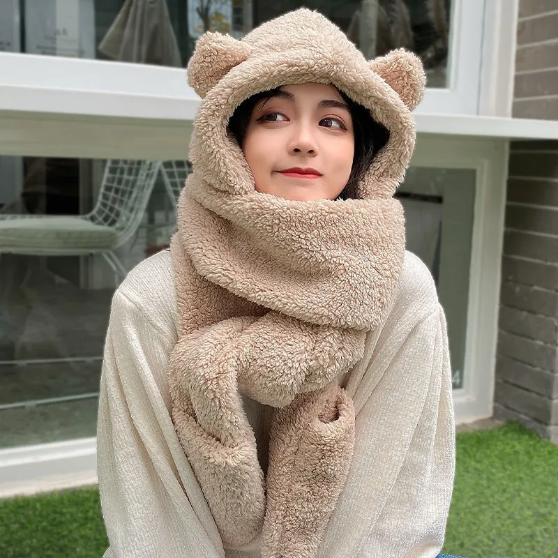Women Winter Beanies Caps Scarf Set winter accessories winter hat set