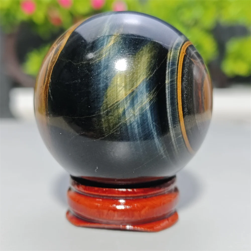 

Blue Yellow Tiger Eye Ball Natural Crystal Sphere Mineral Gem Specimen Spiritual Meditation Reiki Healing Stone Home Decoration