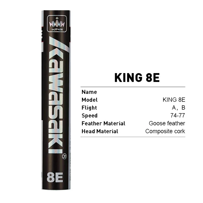 Kawasaki shuttle badminton KING 8E/10E Badminton Feather