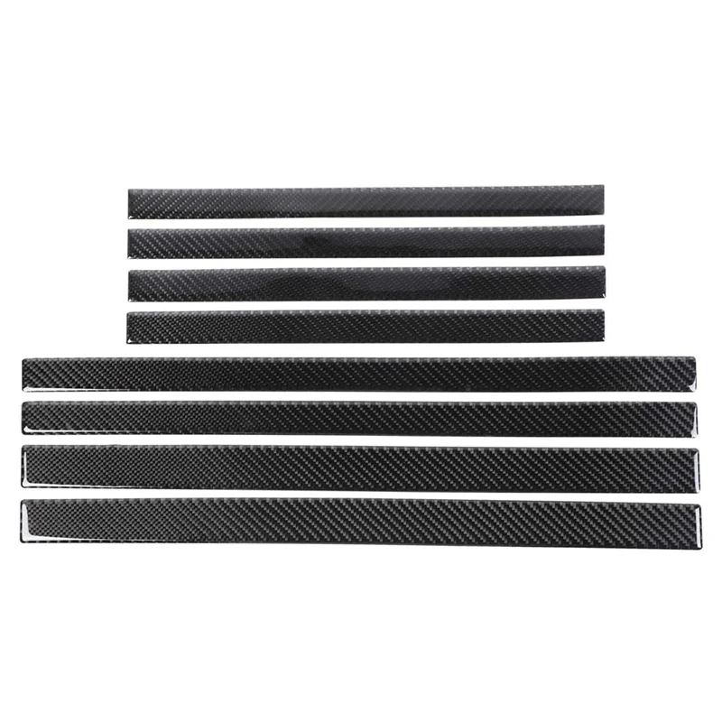 

Exterior Door Sill Strip Threshold Cover Protection for Chevrolet Silverado GMC Sierra 2014-2018 Soft Carbon Fiber