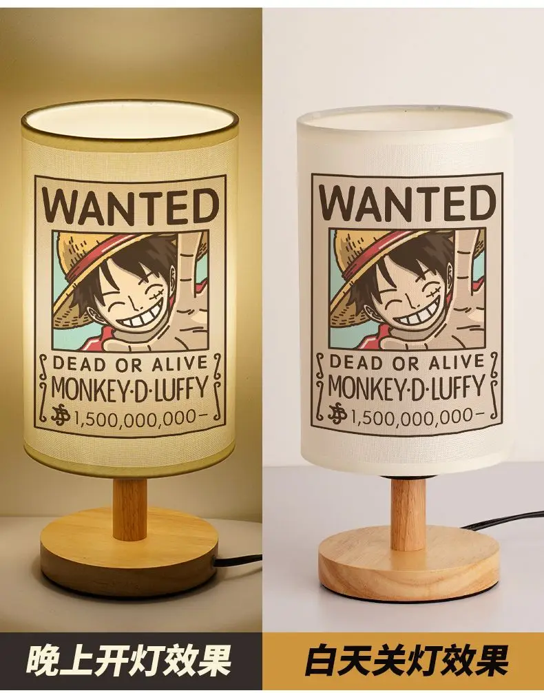 One Piece Surrounding Small Table Lamp Luffy Zoro LED Lamp Japanese Anime Student Eye Protection Warm Lamp