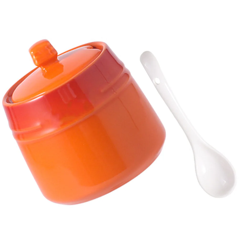 

Ceramic Seasoning Jar Condiment Canister Container Storage Bottle Salt Shaker Spice Pot with Lid