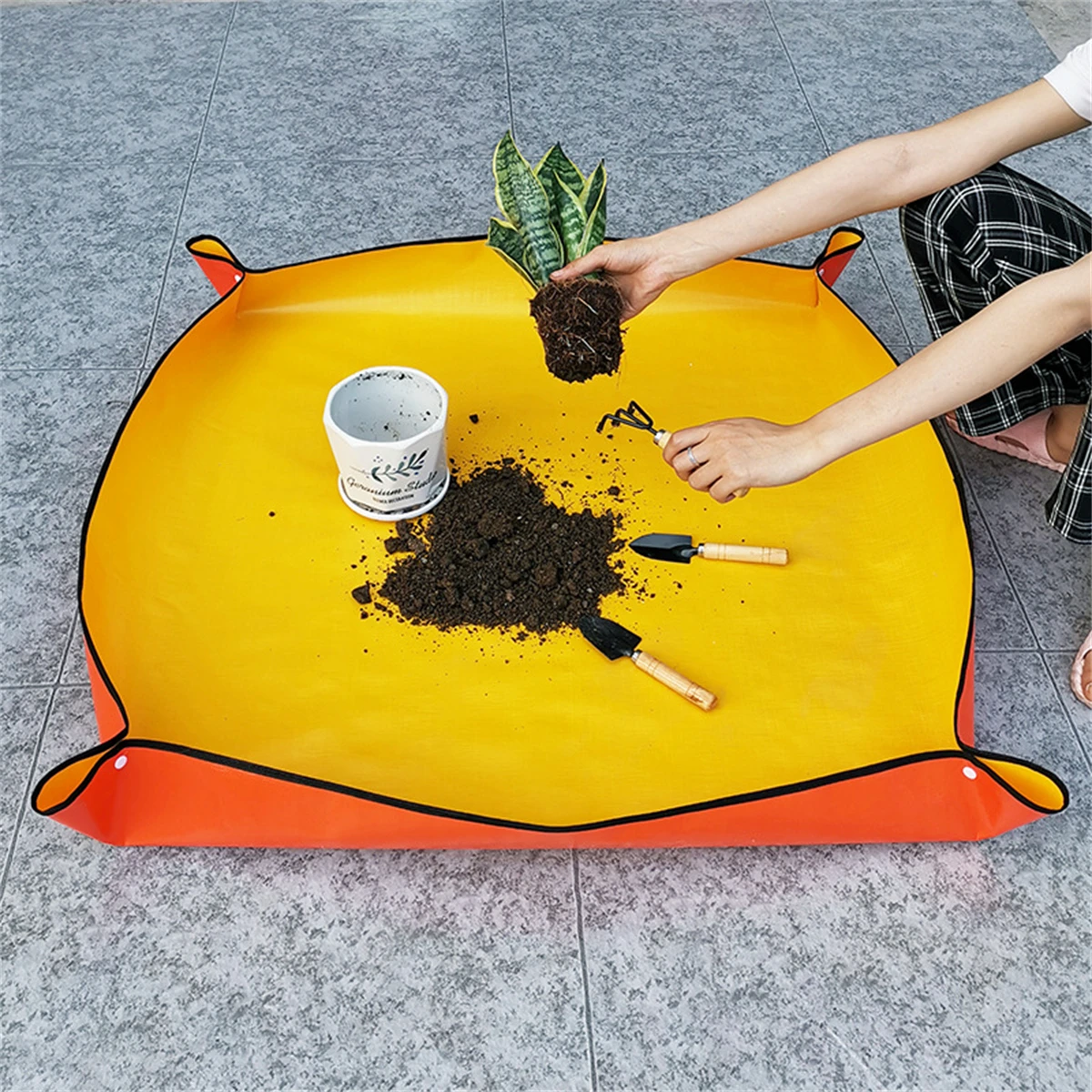 Gardening Floor Mat Changing Soil Mat Waterproof Thickening Meaty Changing Pot Planting Operation Flower Gardening Tools planting mat