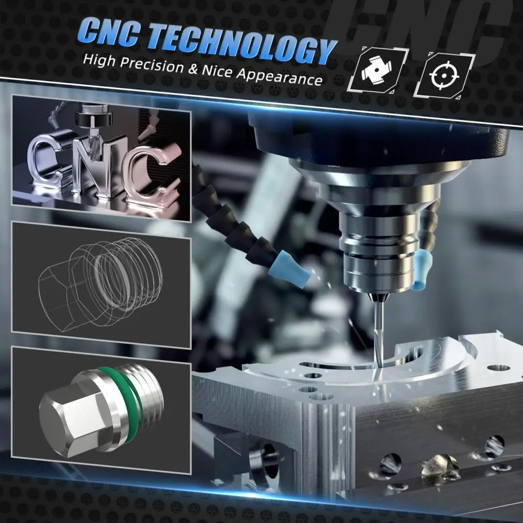 NICECNC Bouchon De Vidange D'Huile Magnétique Avec Rondelle Compatible With Can Am Maverick X3, Defender, Commander 1000, Maverick Trail 800, Outlander, Traxter HD10 Bleu