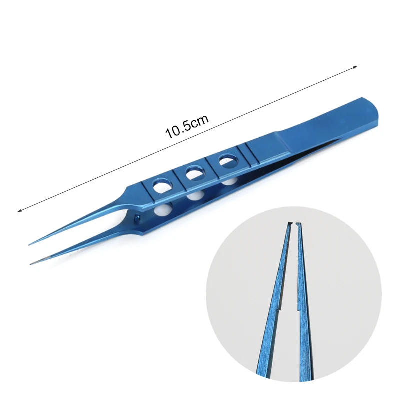 10.5cm Titanium forceps ophthalmic micro scissor tweezers Titanium microsurgical instruments Eyelid forceps ophthalmic