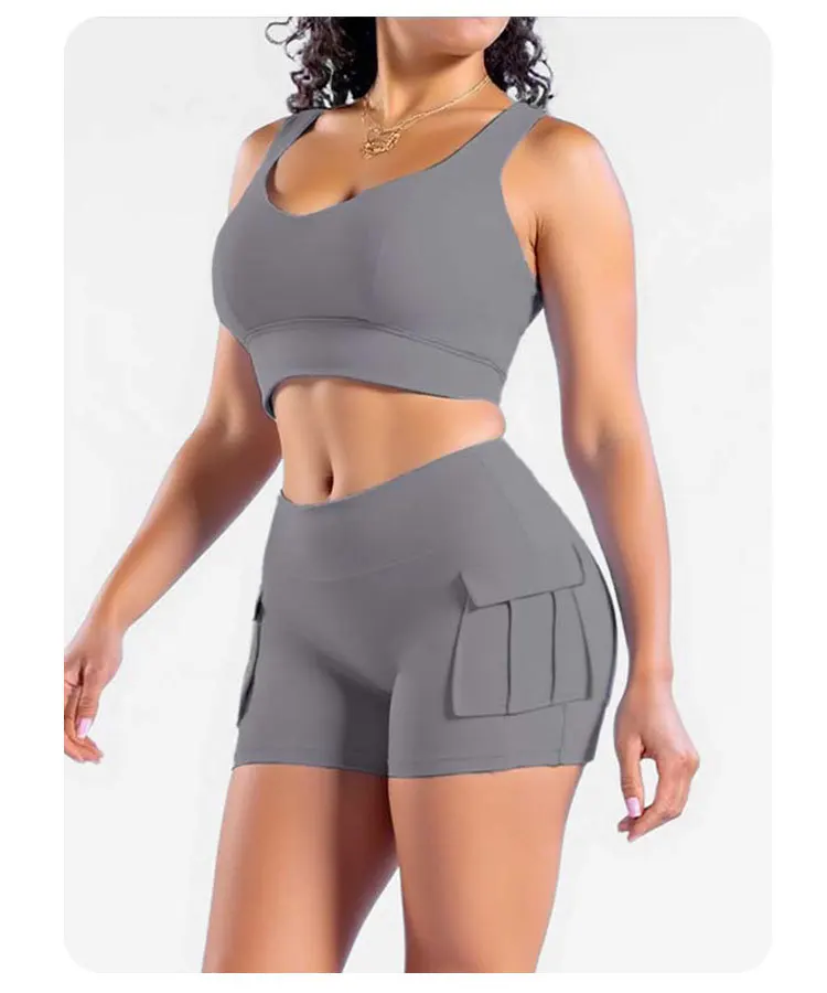 Ensemble Yoga Femme 2 Pièces : Brassière & Short