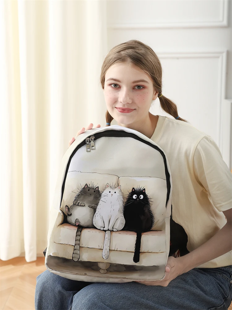 New Women's and Men's High Capacity College Backpack Trend Women's Laptop School Bag Cute Girl Travel Bag Cool