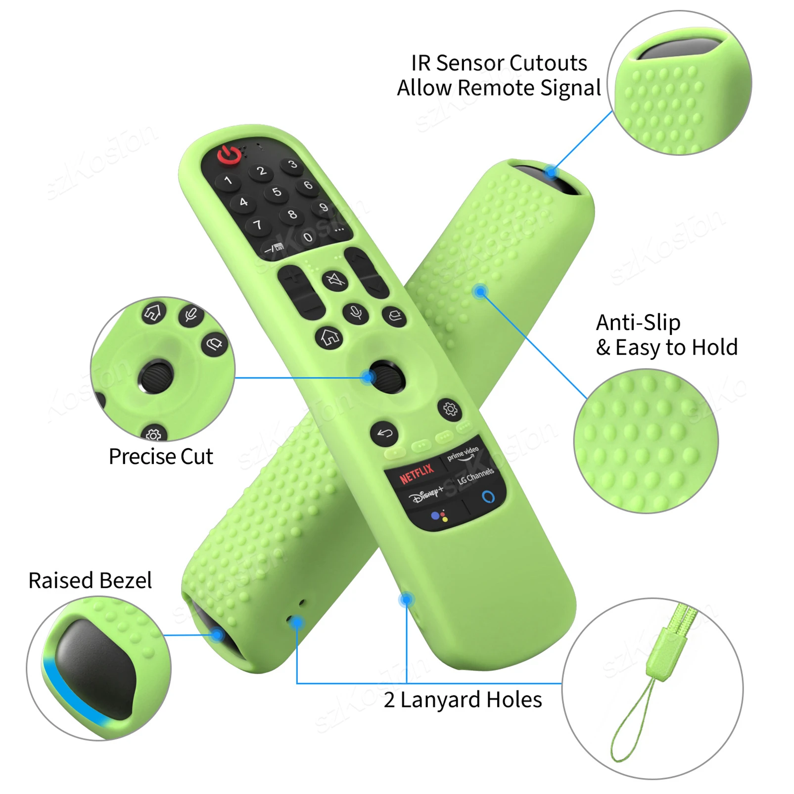 Remote Control Cover for LG Control Case Compatible with LG Smart TV MR21GA MR22GA/MR23GA Magic Remote Silicone Protective Case 2