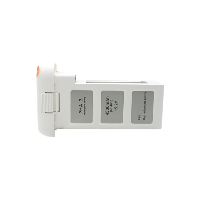 Vue de dessus de la batterie 4500mAh 15.2V, étiquette avec spécifications techniques.
