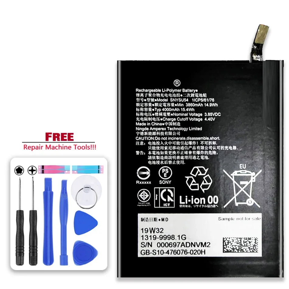 Batteria Snysu54 4000Mah Per Sony Xperia Pro/Xperia1 2Nd/Xperia5 2Nd/Xperia 5/Xperia 5Ii