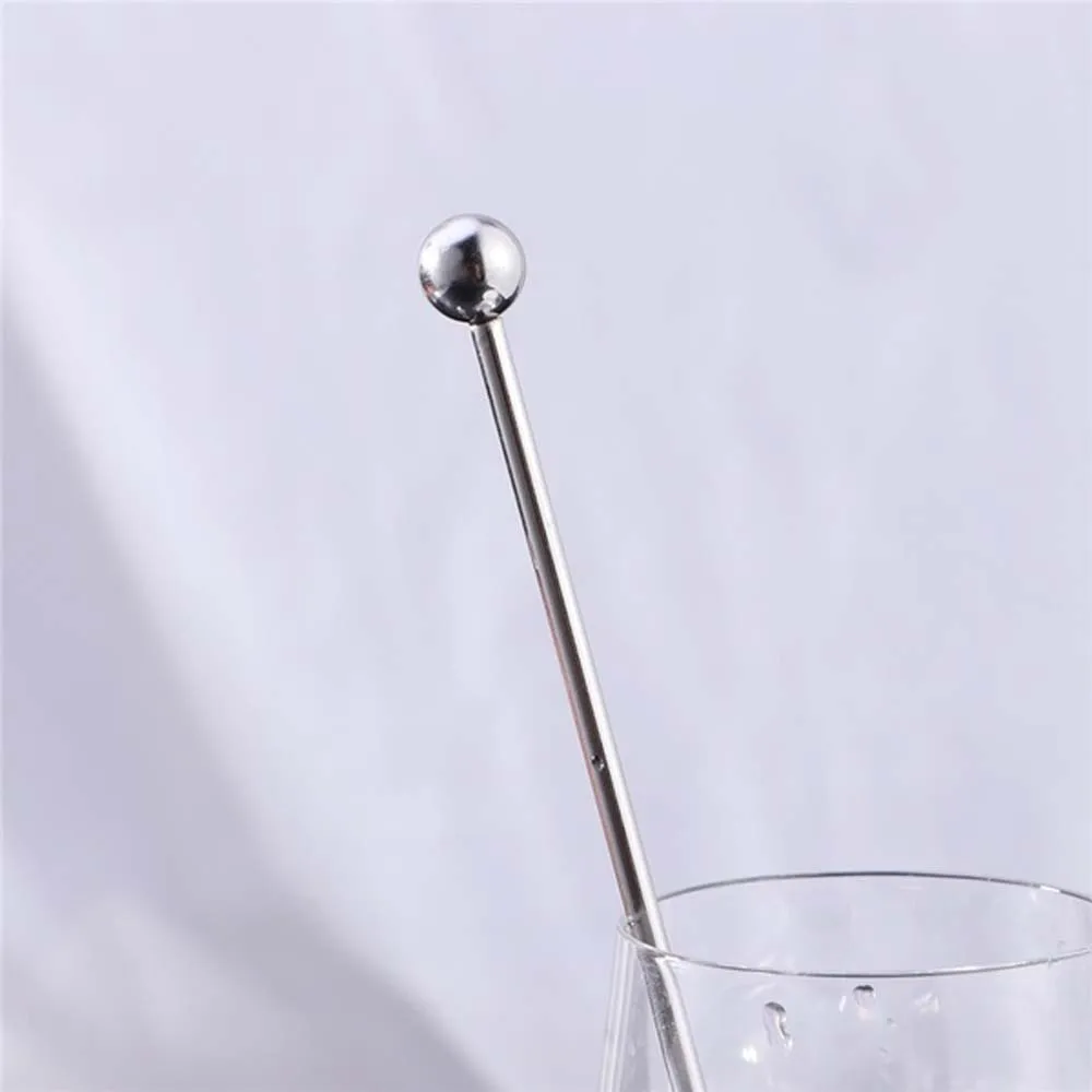 Cocktail Stir Sticks Cocktail Muddler 19cm Stainless Steel Creative Mixing Cocktail Stirrers Sticks for Wedding Party Bar Swizzle Drink Mixer Bar Muddler