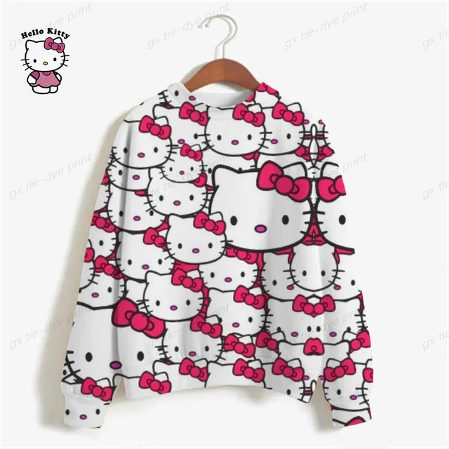 thumbnail image 1 of Sudadera de calle para mujer, sudaderas con capucha para mujer, sudaderas con capucha con estampado gráfico de HELLO KITTY Y2k, sudadera con estampado de dibujos animados, sudaderas con capucha para m, 1 of 5