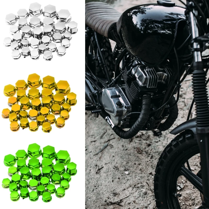 Motorrads ch raube Schutz bolzen kappen 30 Stück Außen dekoration Schutz abdeckung Motorrad Modifikation werkzeug – Detail 9