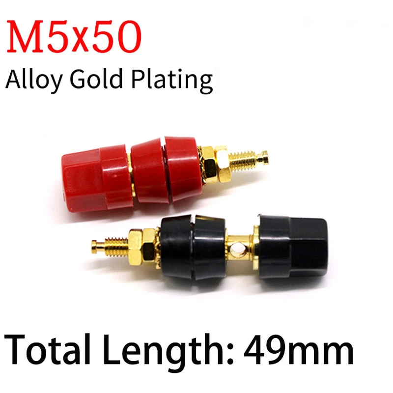 4 pcs 80A Binding Post for Power Amplifier Terminal Power Audio Cables 555 