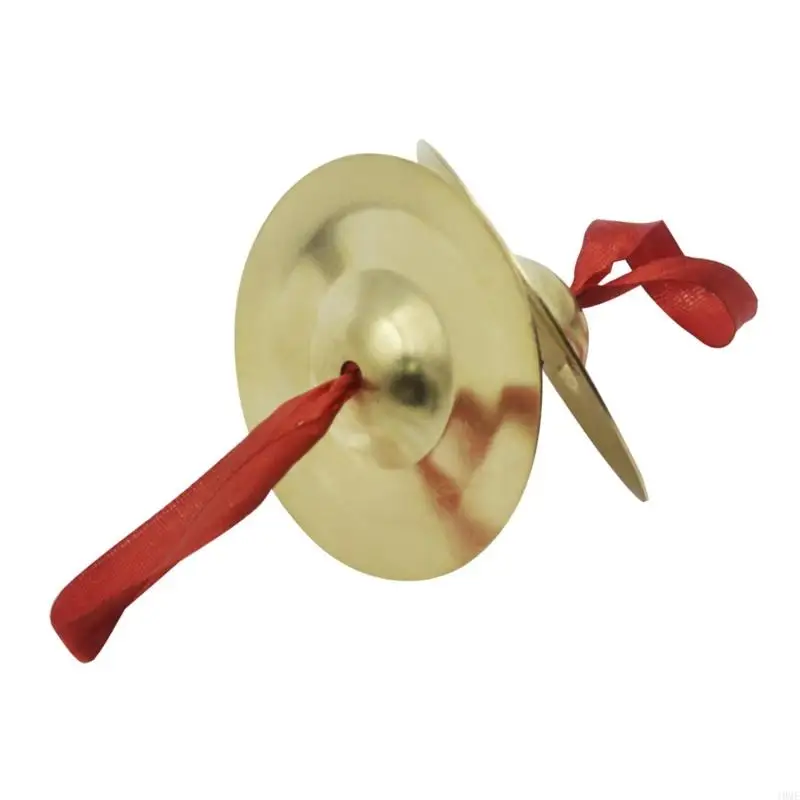 1 Pair Metal Cymbals Small Belly Dance Finger Dial Pads Children Musical Instrument Toy Metal Early Educational Baby Toy JOME