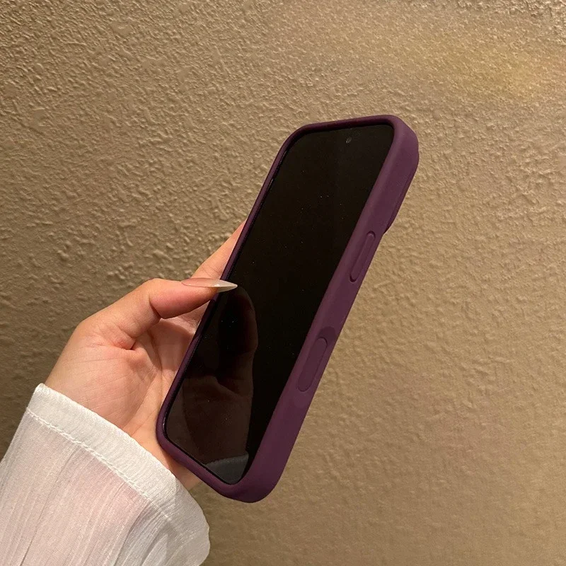 Candy Solid Color Matte Soft Silicone Phone Case with Camera Control Button