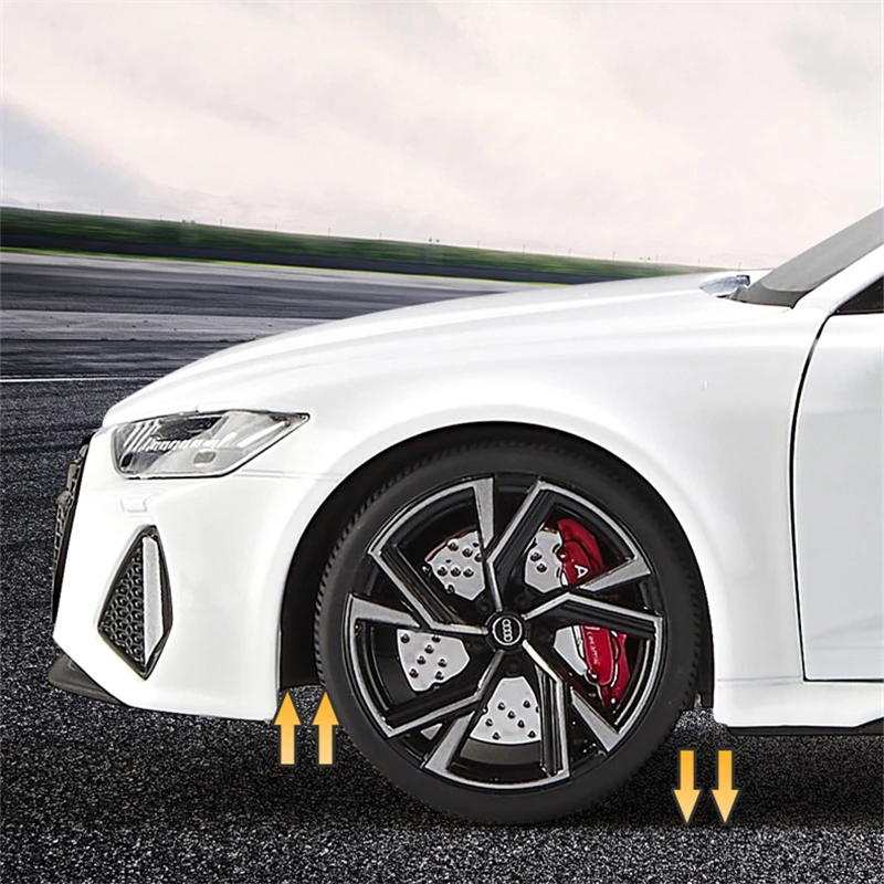 1/18 Audi RS6 Avant Station Wagon Alloy Car Model Diecasts Metal Sports Car Vehicles Model Simulation Sound Light Kids Toys Gift 6
