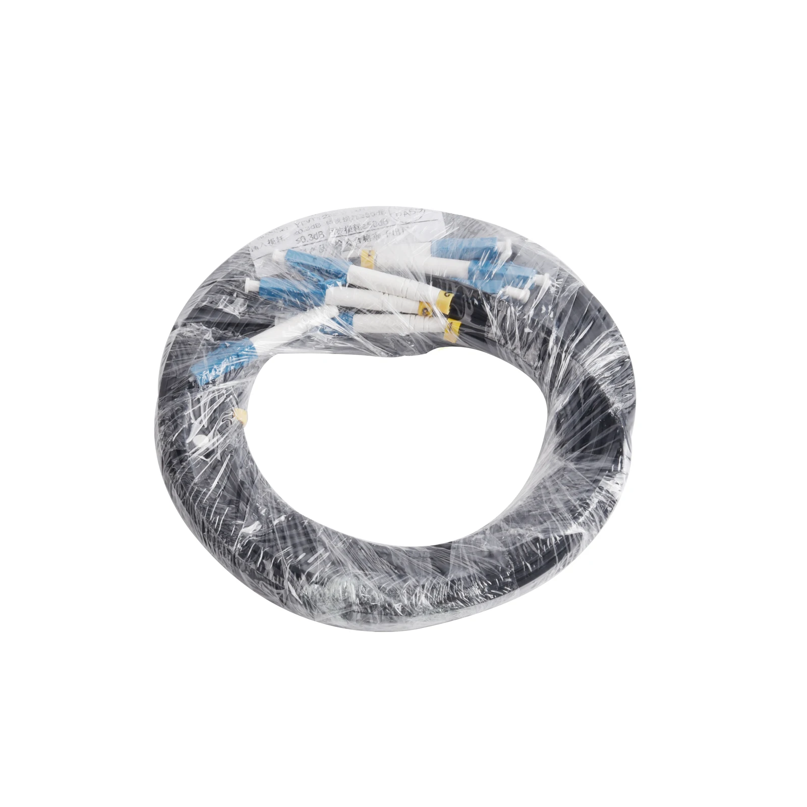 UPC 4 LC to 4 LC Fiber Optic Wire Single-mode 4-core Indoor Extension Optical Cable Convert Patch Cord 50M/80M/100M/120M/150M