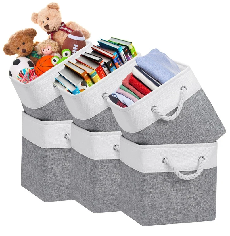Unterwäsche Socken Baby Spielzeug Lagerung Korb Hause Liefert Kleinigkeiten Sortierung Korb Falten Leinen Organizer Box – Detail 1