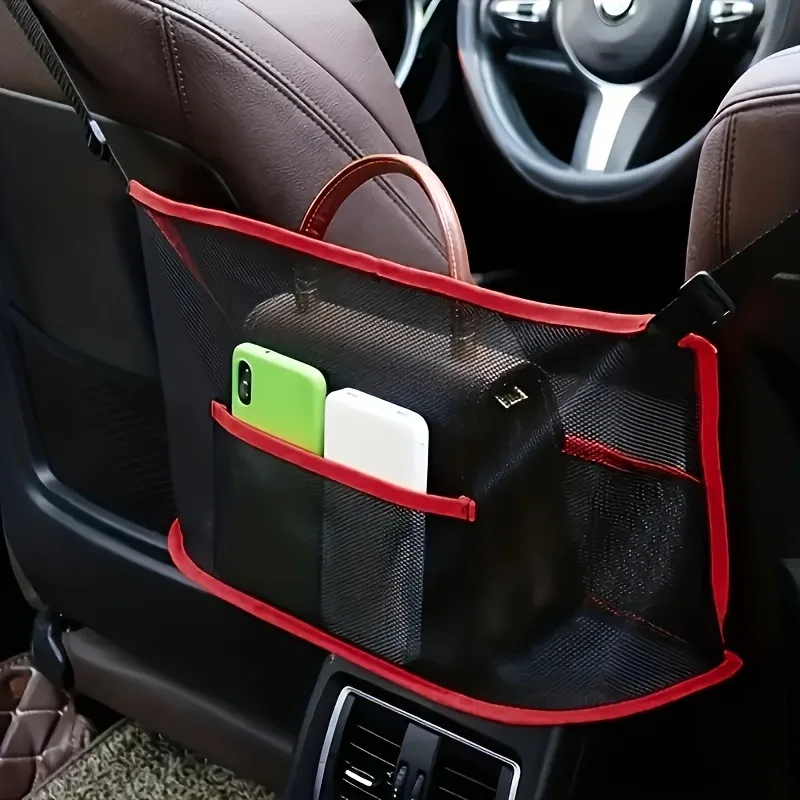 유니버설 카시트 등받이 수납 가방, 대용량 포켓 수납 가방, 물병, 티슈 등에 적합