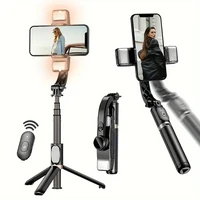 Foldable Mini Wireless Bluetooth Selfie Stick Tripod With LED Fill Light Shutter Remote Control For iPhone Samsung Huawei Xiaomi