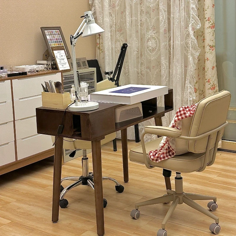 

Salon Reception Desk Portable Table for Nail Manicure Nails 2024 Mesa De Canto Tables Professional Furniture Beauty Mesas Makeup