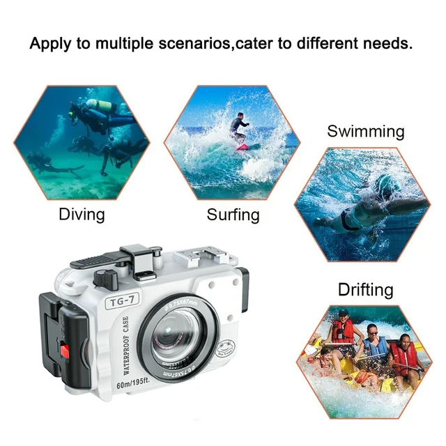 Sea Frogs For Olympus TG-6 195FT/60M Underwater Camera