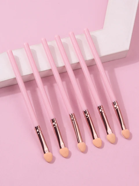 41535-e6cd76.jpg 6PCS Pink eyeshadow brush set, sponge eyeshadow stick, blending brush, concealer brush, multi-functional eye makeup brush