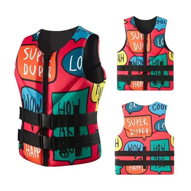 Neoprene Life Jacket Outdoor Water Sport Buoyancy Jacket Fishing Vest Swimming Surfing Drifting Kayaking Buoyancy Vest