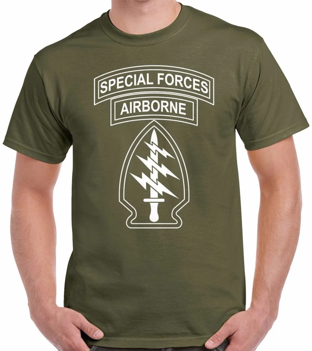 

2021 Fashion Short Printed T-Shirt Short Sleeve Men Special Forces Green Beret Men T Shirt