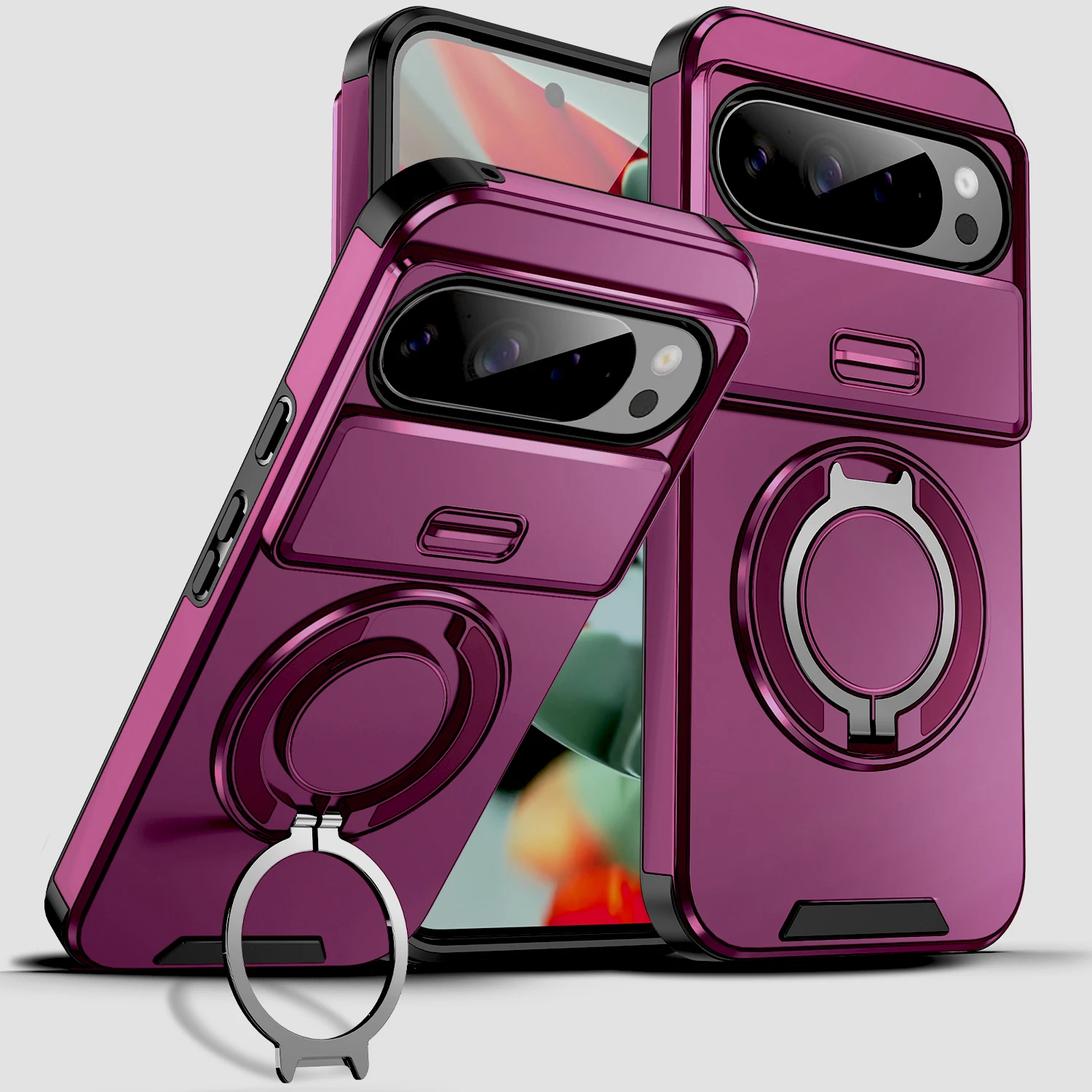 Premium Shockproof Armor Case with Anti-fall Support and Car Mount Feature