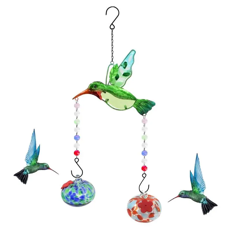 

Pretty Hummingbird Feeder Leak Proof Wind Chime Bird Feeder Cute Wind Chime For Branches Creative Hummingbird Feeder For Home