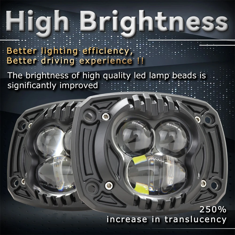 

2Pcs 3'' Work Led Light Laser Flush Mount Led Light Pods For Offroad Square 4''Work Lamp Off Rad 4x4 Car Truck Driving Fog light