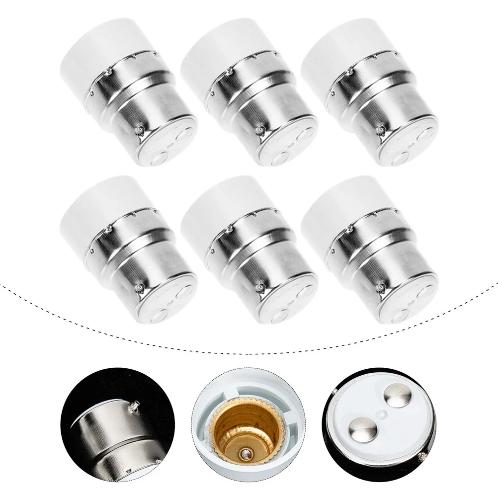 Lamp Bulb Holder 6pcs Bulb Holder Converter B22 to E14
